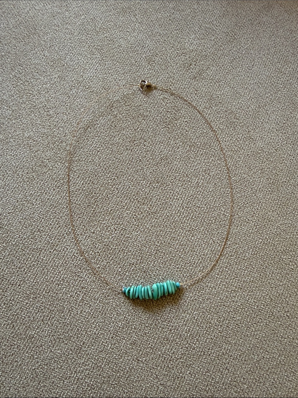 Handcrafted Turquoise Bead Pendant Necklace - Women Jewelry
